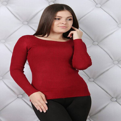 

Pure cashmere sweater curling low round neck pullover slim bottoming authentic spring&autumn sweater women