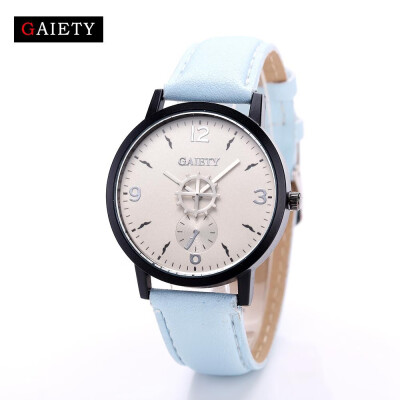 

〖Follure〗Women Fashion Leather Band Analog Quartz Round Wrist Watch Watches Black