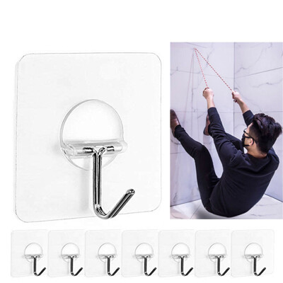 

Gobestart Strong Transparent Suction Cup Sucker Wall Hooks Hanger For Kitchen Bathroom 8pc