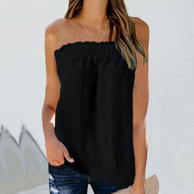 

Starmoon Women Summer Ladies Fashion Sexy Solid Sleeveless Shirt Blouse Tops