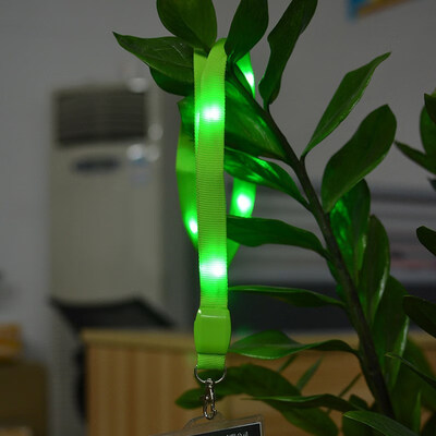 

FUNNYBUNNY Led Light with A Certificate Lanyard Label Badge Lanyard Nylon Flash Tag Booster Props Chritmas Decorations