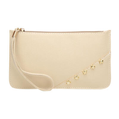 

Stars Women Mini Wristlets Phone Coin Holder PU Leather Long Wallets Clutch