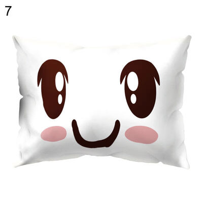 

Cute Facial Expression Pillow Case Cushion Cover Sofa Car Cafe Office Bed Decor