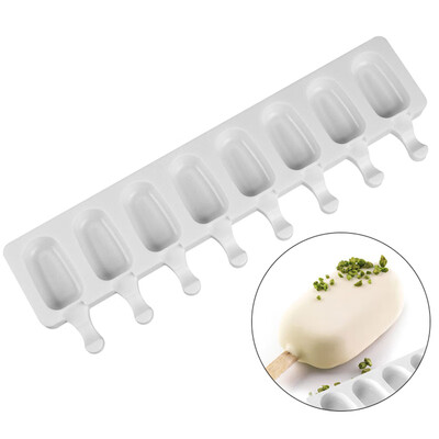 

Practical And Durable 8 Even Silicone Popsicle Mold Ice Diy Cream Ice Cream Easy To Clean Mold Homemade Popsicle Kitchen Utensil