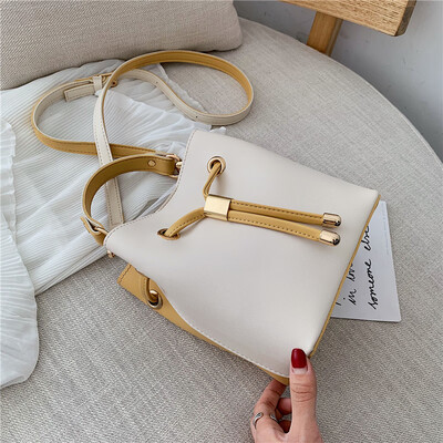 

Advanced sense of the sense of quality bag female 2019 new wave wild single shoulder slung fashion portable color bucket bag