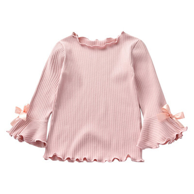 

Kozart Baby Girls T-Shirt Autumn Girls Clothes Bow Tie Infant Clothing Princess Long Sleeve Top Outfit
