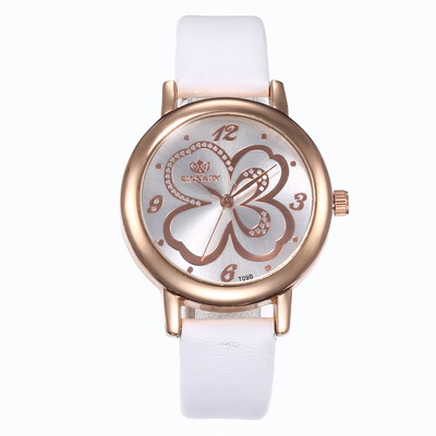 

New student ladies fashion simple four-leaf clasp belt