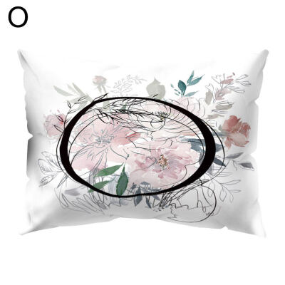 

Vintage Flower Letter Throw Pillow Protector Case Cushion Cover Bedding Articles