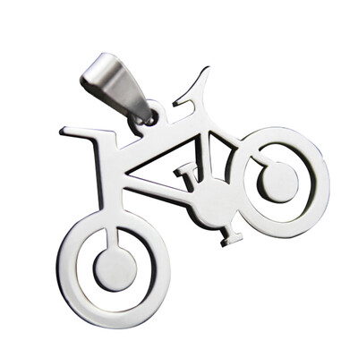 

Necklaces Men Metal Bicycle Shaped Necklaces Titanium Beads Chain