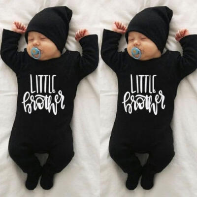 

Fashion Toddler Baby Boy Cotton English Letter Print Long Sleeve Romper Jumpsuit Autumn Playsuit