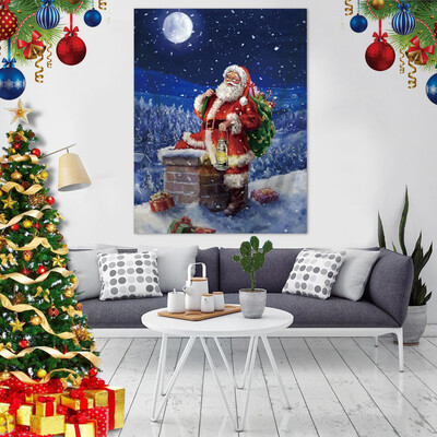 

Siaonvr Santa Claus Tapestry Christmas Gift Blanket Wall Hanging Wall Decoration 29x37In