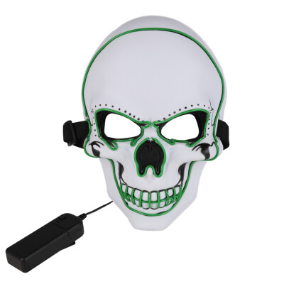 

Halloween EL Wire Light Up Mask Scary Skull Shaped Mask For Adult Halloween Party Cosplay Costume Supplies