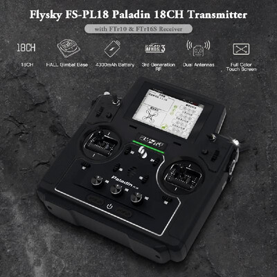

Flysky FS-PL18 Paladin 18CH 24G RC Transmitter With FTr10 FTr16S Receiver Touch Screen For RC FPV Racing Drone RC Helicopter Airp