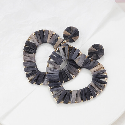 

Flashbuy Bohemian Heart Shape Statement Earrings Alloy Rafite Earrings for Women Fashion Braid Pendientes Girls Beach Jewelry