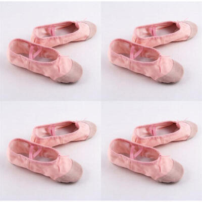 

Girls Pink Ballet Dance Toe shoes Professional Ladies Satin Pointe Shoes Silk