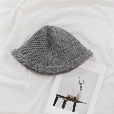 

Tailored Fashion Women Casual Thermal Woolen Hat Knitted Hat Bucket Hat Bucket Hat Cap
