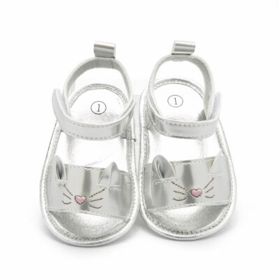 

Baby shoes Summer Baby Girl Sandals Cute Cat Soft Soled Golden Princess shoes Fashion Infant Girl Sandals New