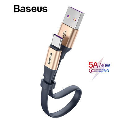 

Baseus 023m Portable 40W Flash Charge USB Type C Cable For Huawei P30 P20 Mate 20 P10 Pro 5A Fast Charging Charger