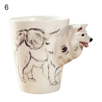 

350ML 3D Hand-painted Lovely Animal Ceramic Water Cup Creative Coffee Tea Mug