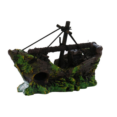 

Siaonvr Fish Tank Aquarium Ornament Wreck Sailing Boat Sunk Ship Destroyer Decor