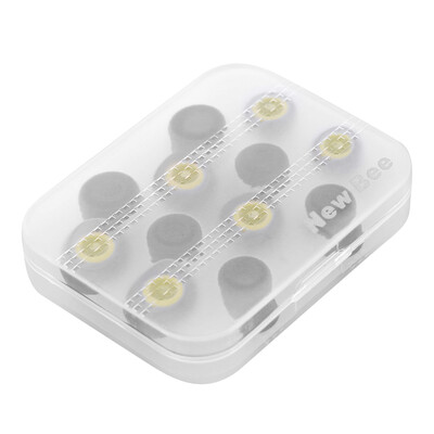 

New Bee Replacement Earbud Tips Memory Foam Ear Foam Cotton Silicone Earbuds 6 Pairs