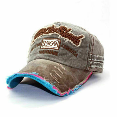 

Men Womens Unisex Vintage Baseball Cap Adjustable Denim Distressed Trucker Hat