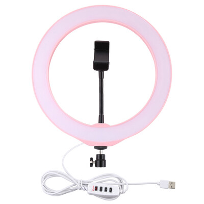

PULUZ 10" Dimmable LEDs Ring Light 3 Lighting Modes Brightness Adjustable for Live Streaming Selfie Photography Video Shooting wit