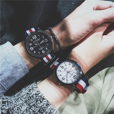 

American Minority Simple Leisure Atmosphere Watches European&American Students Korean version of a couple of canvas quartz wat