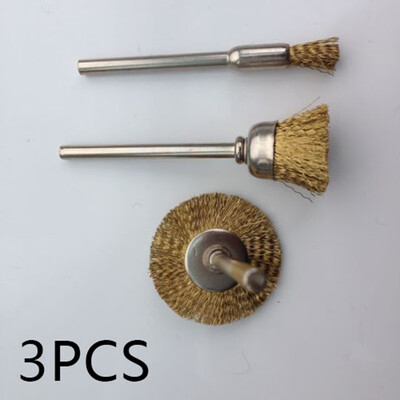 

3 PC Rotary Drill Wire Wheel Cup Brush Drill Set Rust Paint Remover Durable Tool