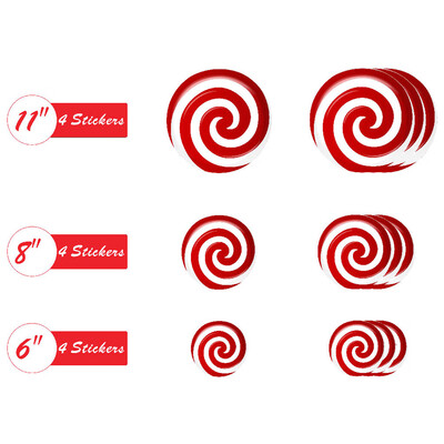 

Toponeto Christmas New CreativeWall Stickers Self-adhesive Round Holiday Decoration