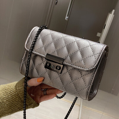 

Chic chain bag women 2019 new Korean wave spring&summer shoulder bag Joker casual slung small square bag