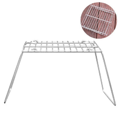 

Outdoor Portable Folding Charcoal BBQ Grill Stainless Steel Picnic Barbecue Camping Pot Stand Support Stove Rack