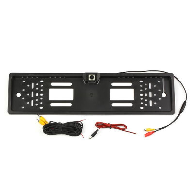 

European License Plate Frame Backup Camera 12 LED 1080P FHD Car Rear View Camera with Night Vision