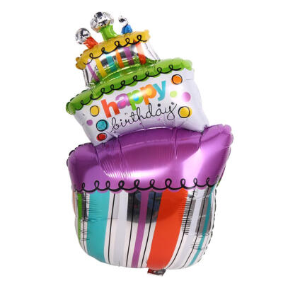 

Foil Balloons Lovely Birthday Cake Party Balloons Kids Air Balls Inflatable