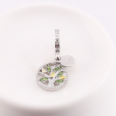 

New Bead Charm Family Heritage Dangle Charm Life Tree Crystal Pendant Beads DIY Jewelry
