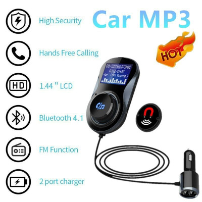 

Bluetooth FM Transmitter LCD Display Audio Car Mp3 Player Wireless In-Car FM Modulator Handsfree Call Car Kit Dual USB cargador