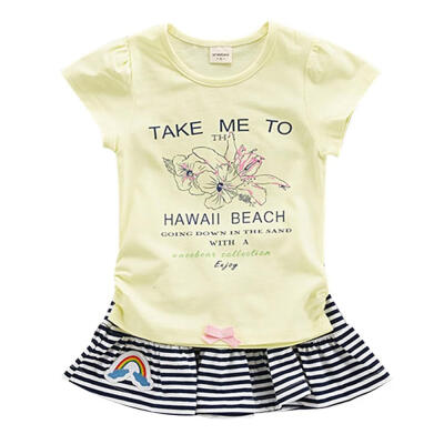 

Summer Arrivals Sweet Baby Girls Short Sleeve T Shirt Floral Skirt Children Clothing Set 3 Colors Available