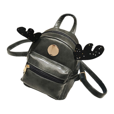 

Tailored Children Backpack Casual Mini Elk Antler Small Backpack Leather Travel Backpack