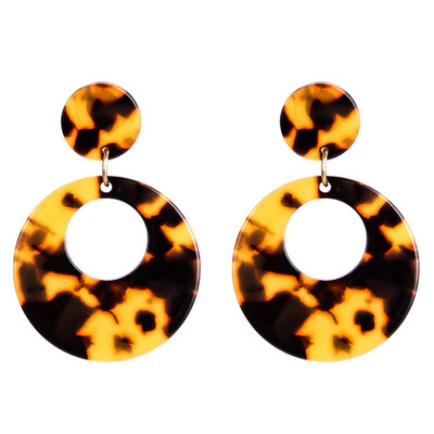

Olaru Vintage Acetate plate Round Stud Earrings Fashion Extendy Cheap Earring Women Cute Brincos Shipping Bijoux Female New hOT