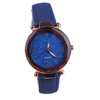 

Womens quartz watch simple diamond-studded digital star watch vibrato