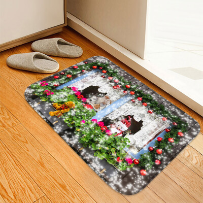 

Tailored Christmas Carpet Kitchen Doorway Bathroom Floor Carpet Floor Mat Print 40x60cm