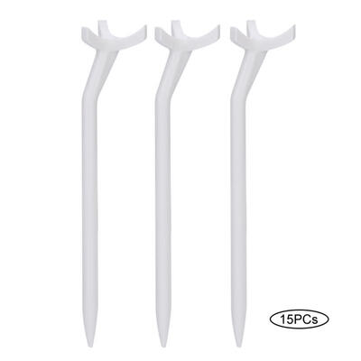 

Greensen 15PCS 90mm Durable White Plastic Golf Ball Tees Bending Nails Golfer Training Accessory