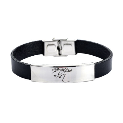 

Kpop Stray Kids I am WHO Bracelet Wristband Stainless Steel Straykids Signature Silicone Bracelet Fashion Jewelry