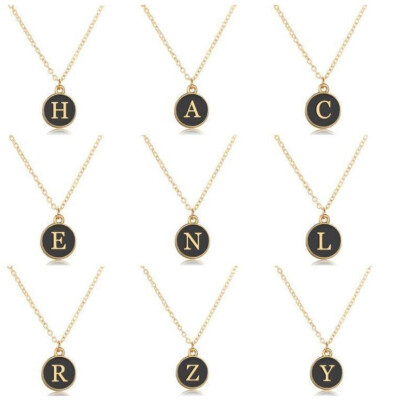 

Gold A-Z 26 Alphabets Letters Necklace For Women Multicolor Pearl Zircon Pendant Necklace Couple Name Letters Fashion Jewelry