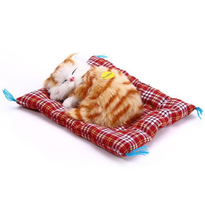 

Car Ornaments Cute Simulation Sleeping Cats Decoration Automobiles Lovely Plush Kittens Doll Toy Children Gifts Accessories