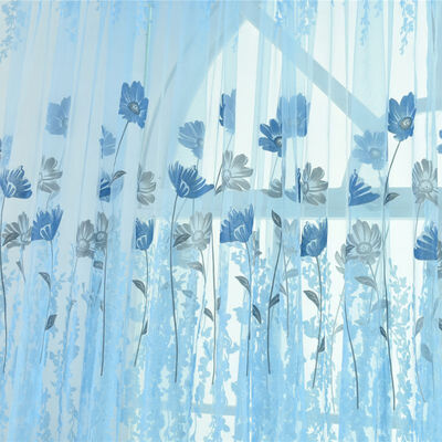 

1PC Window Curtains 1M2M Sheer Voile Tulle for Bedroom Living Room Balcony Kitchen Printed Tulip Pattern Sun-shading Curtain