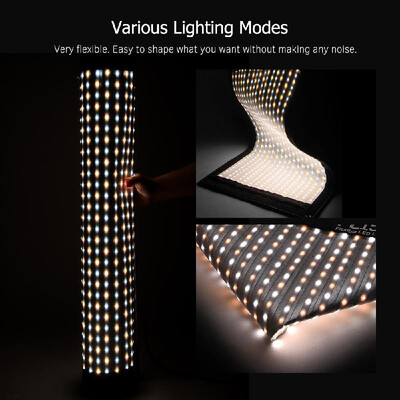 

Godox FL150R 150W Flexible LED Video Light 3300-5600K Bi-color Foldable Cloth Light with Controller Remote Control X-shaped Su