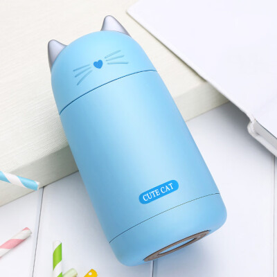 

Gobestart Mini Vacuum Mug Cute Cat Kid Thermos Stainless Steel Hot Water Bottle Travel Cup