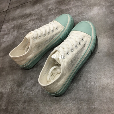 

Shoe women 2019 summer tide shoes breathable hollow board shoes women Korean version of Joker canvas shoes women