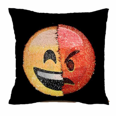 

〖Follure〗Adorable Two Sides Two Moods Pillow Cover Case Cafe Home Decor Cushion